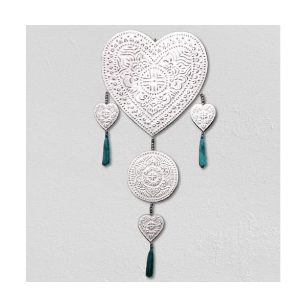 Mobile décoratif mural de Bali en aluminium - Blanc