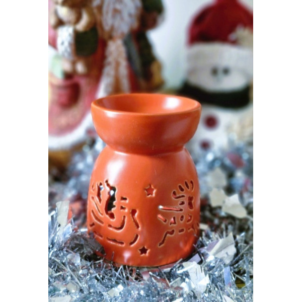 Brûleur céramique "cerf et traîneau"