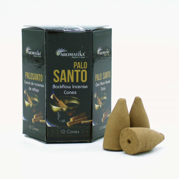 Cônes d'encens Masala à refoulement Aromatika (boîte de 10) - Palo Santo